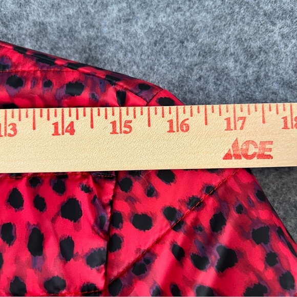 TOMMY BAHAMA Womens Reversible Puffer Jacket Red / Leopard Size Extra Small NWOT - Picture 12 of 14